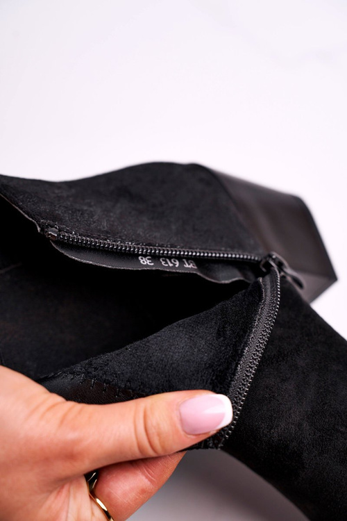 Women’s Boots On High Heel Sergio Leone Suede Black BT613