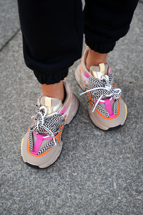 Buty sportowe Sneakersy Z Podwójnym Sznurowaniem Damskie Khaki Efobell