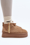 Snow boots on platform with light brown pattern Udra