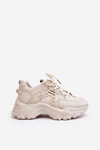 Women's Chunky Sports Sneakers Beige Toderus