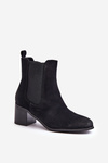 Warm Women's Ankle Boots on Heels Black Radeya