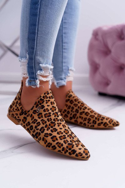 Lu Boo Cutout Boots Leopard Chelsea
