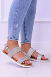 Lu Boo Women's Silver Zirconia Perfect Sandals