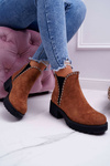 Women's Stiletto Boots With Zircons Camel Sissy