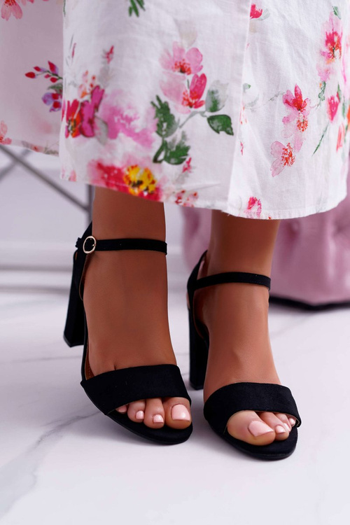 Women's Suede Sandals Black Baloo