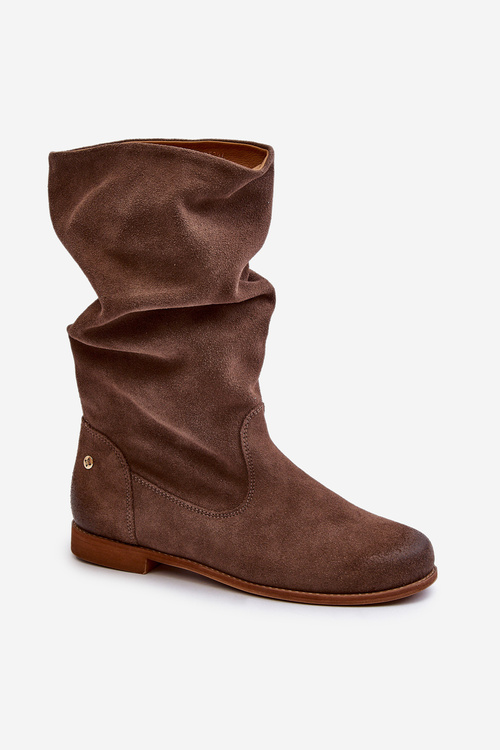 Women's Suede Boots Maciejka 05057-14 Brown