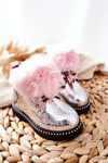 Children's Boots Insulated With Fur Silver Rosea