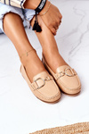 Women's Leather Loafers Light Brown Downtown