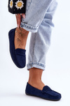 Women's Suede Moccasins Navy Lenvie