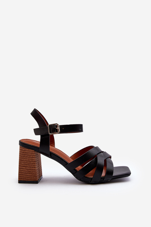 Women's Black Wedge Sandals Opifiana