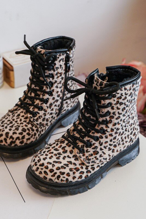 Children's Insulated Boots with Zipper Beige Goopy