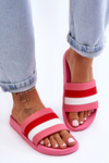 Women's Striped Slippers Dark pink Vision