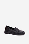 Elegant Women's Loafers Made Of Natural Leather Black Vinceza 18100