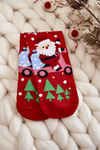 Women's Christmas Socks Santa Claus With A Bag Cosas Red