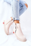 Platform Suede Lace-up Booties Beige Nessa