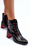 Lacquered Heeled Boots SBarski MR870-49 Black