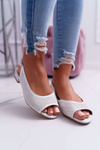 Women's Flat Heel Sandals Sergio Leone SK809 Silver Skaldo