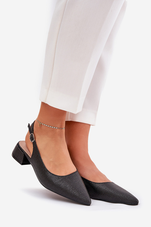 Woven Women's Sandals On Delicate Heel Black Jorela