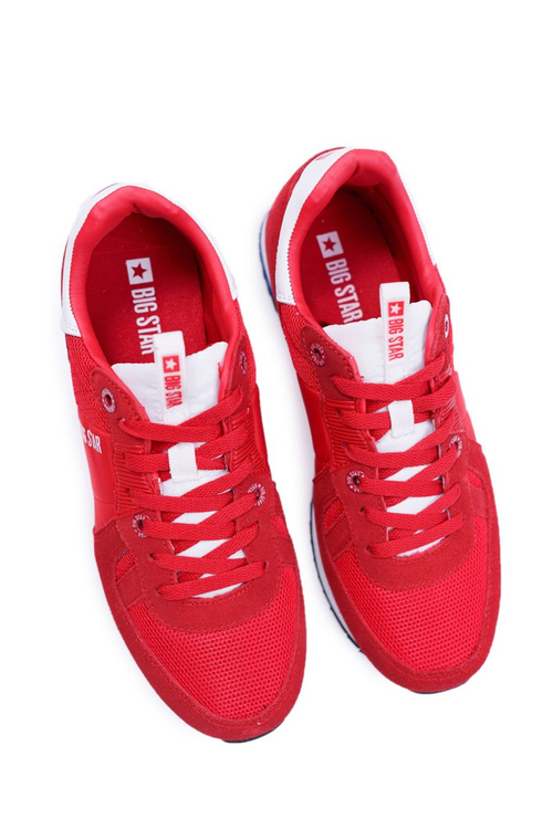 Men's Sports Shoes Big Star Suede Leather Red DD174322