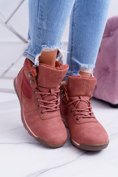 Trekking Women's Pink Warmed Boots with Sheep Fleece