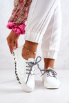 Women's Leather Sneakers On The Platform White Marien
