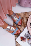Women's Flat Sandals Sergio Leone SK011 Blue Lirielle