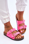 Women's Slippers On Cork Sole Neon Pink Cortina