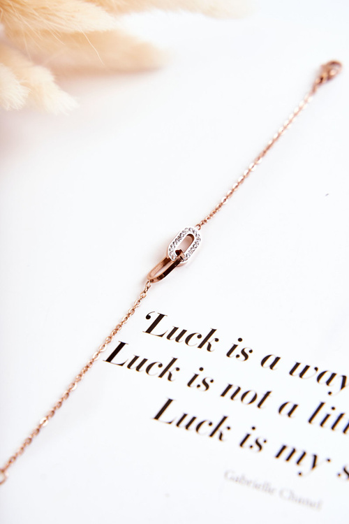 Women's Celebrity Bracelet With Oval Ornaments Rose Gold