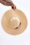 Women's Frill Hat Beige 