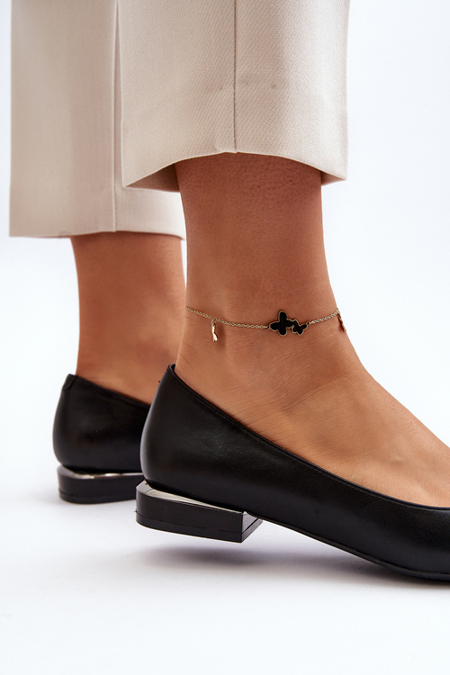 Ballet Flats with Buckle Sergio Leone BL203 Black