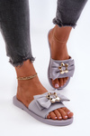 Women's Slippers with Bow Lavender Arsicada
