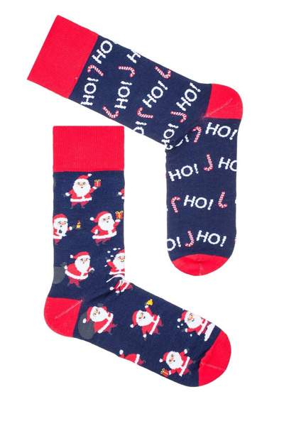 Men's Christmas Socks Santa Dark Blue