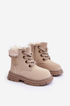 Children's Trapper Boots with Zip and Shearling Beige Marialee
