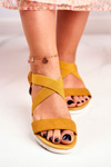 Women's Sandals On Wedge Slip On Yellow Harper