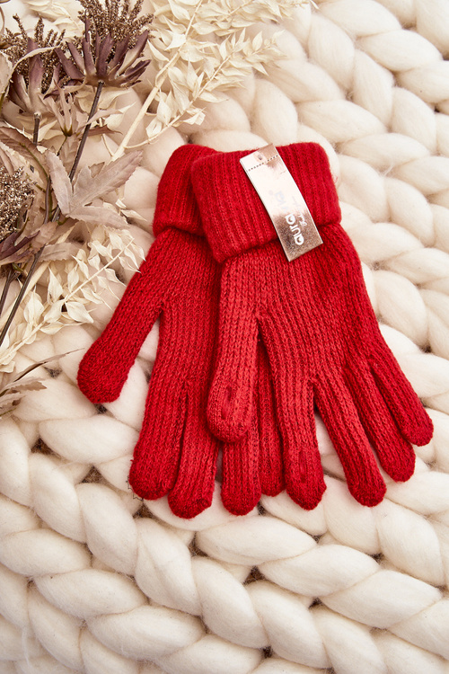 Smooth Touchscreen Red Women's Gloves