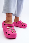 Women's Lightweight Foam Flip Flops on Thick Sole with Pink Accents Fuchsia Effiora
