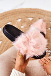 Slippers With Fur Rubber Light Pink Pollie
