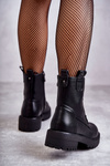 Leather Warm Lace Up Boots Black Ritta 