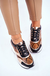 Leather Wedge Sneakers GOE GG2N3044 Black