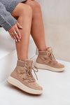 Low Snow Boots On Platform Brown Naliora