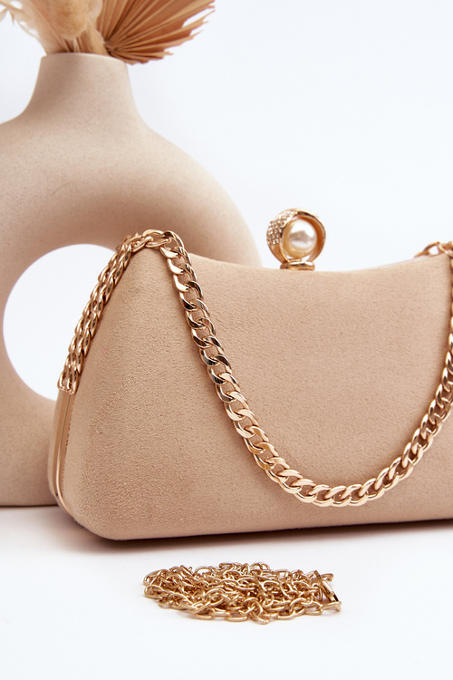 Torebka Kopertówka Wizytowa Khaki Nadrei MD2353