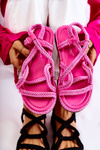 Women's Fashionable Sandals Braided Fuchsia Amparo