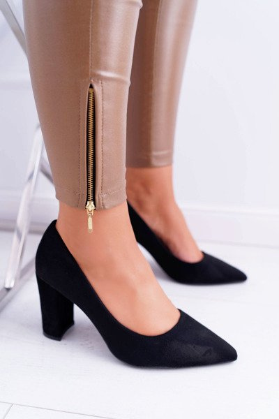 Black Suede Satisfied pumps