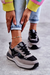 Sneakersy Sportowe Damskie Czarno-Szare Big Star KK274100