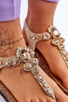 Flip Flops Sandals On Cork Platform Golden Naomi