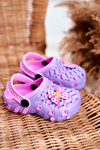 Children's Foam Slides Purple Bow 