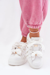 Eco Leather Sneakers On Platform White Penolle