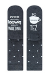 Women's SOXO Socks "Before my morning coffee, I am WRONG".