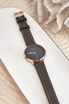 Women's Leather Analog Watch Nickel-Free Ernest Black E94195