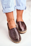 Espadryle Pleciona Podeszwa Metaliczne Big Star Brązowe DD274A146